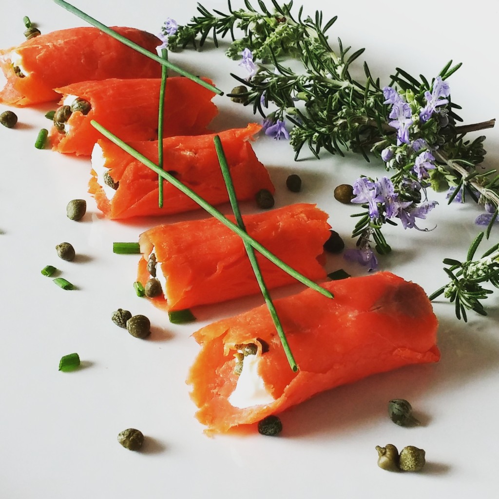 Smoked Salmon Rolls Appetizer